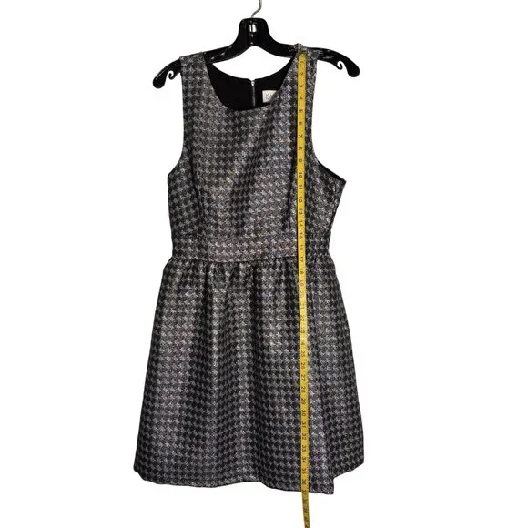 Isani For Target Black & Silver Feminine Retro Style Houndstooth Sleeveless - Picture 9 of 15